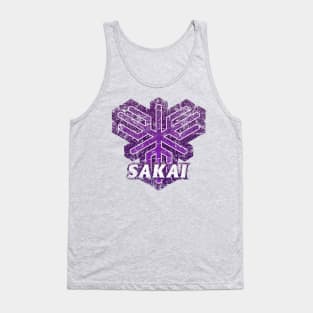 Sakai Municipality Japanese Symbol Distressed Tank Top